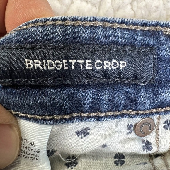Lucky Brand Bridgette Crop Skinny Jeans Womens 6/28 (26x27) Blue Boho Minimalist - Picture 7 of 12